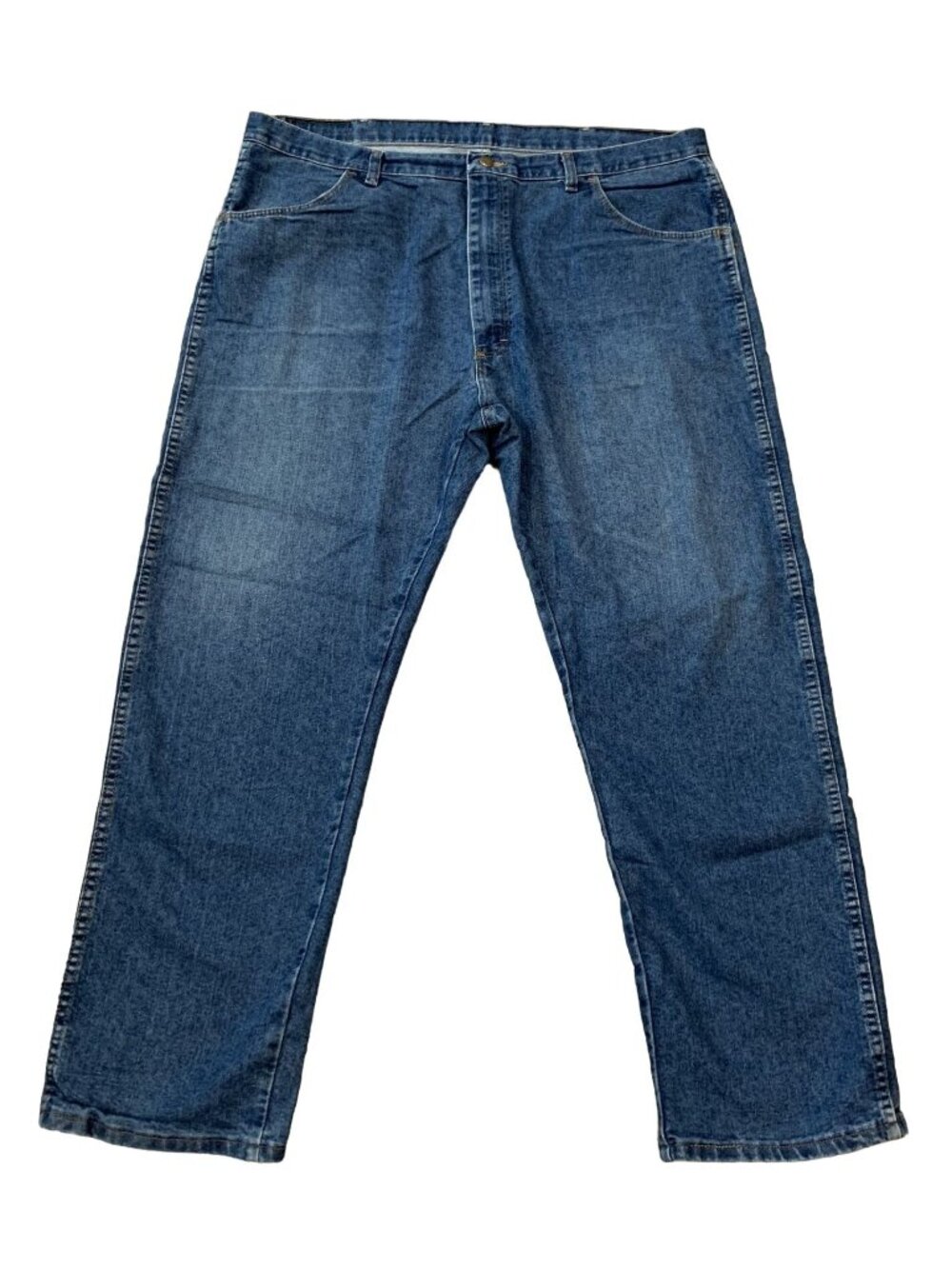 Wrangler Mens Authentic Jeans Sz 42X30 Premium Quality Denim Loose Straight Leg